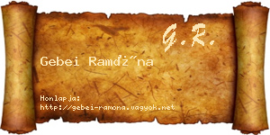 Gebei Ramóna névjegykártya